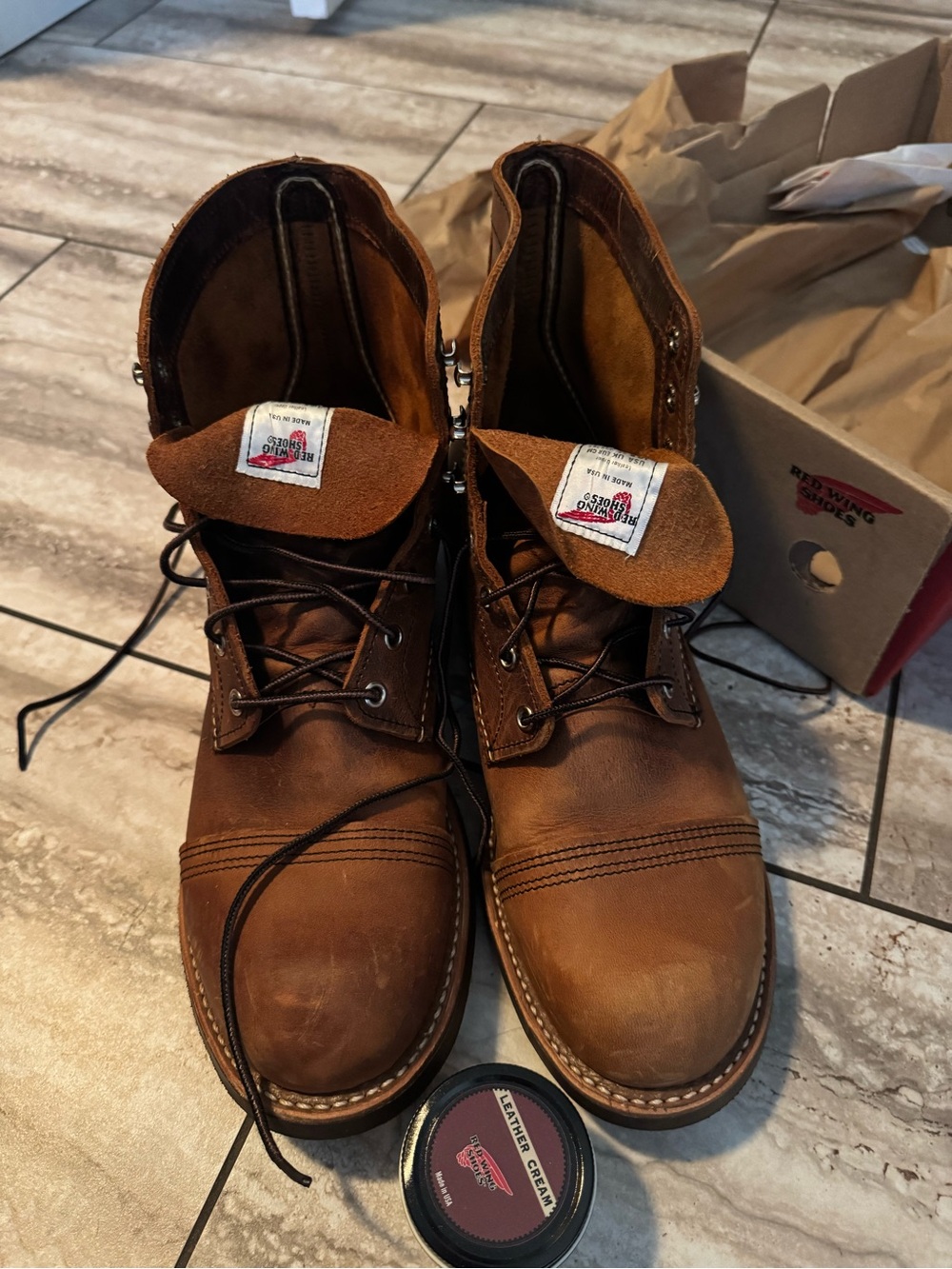 Red wing shoes iron ranger boot